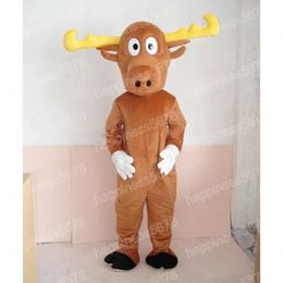 Performance Reindeer Mascot Costumes Cartoon Character Outfit Suit Carnival Unisex Adults Size Halloween Christmas Fancy Party Carnival Dress suits