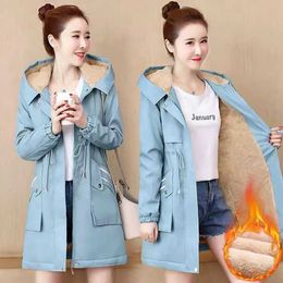 Trench Coats Spring Autumn Trench Coat Woman 2022 New Korean Single-breasted Mid-Long Women Trench Coat Overcoat 3XL Khaki Windbreaker Female Y2209