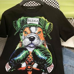 Men's T Shirts 2022 Selling Tshirts Boxing Dog Short Sleeve Tees Streetwear Hip Hop Harajuku Casual Cotton Loose Tops Oversized T-shirt