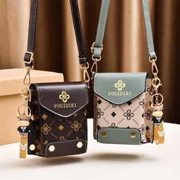 Waist Bags Fashion Women Pattern Shoulder Hardware Chain Strap Colour Block Messenger Handbag Composite Crossbody 220926