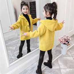 Coat autumn Girls Hooded Elegant Baby Girl Jackets And s Thick Warm Kids Outerwear Clothes 220927