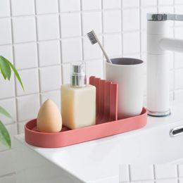 Bathroom Storage Organisation Home Drain Shelf Kitchen Desktop Rack Durable Mini Dish Sponge Tray Sink Soap Holder Drop Delivery 202 Dhij0
