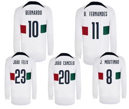 10 BERNARDO Long sleeve 22-23 Customised Soccer Jerseys Custom 8 J.MOUTINHO 14 WILLIAM 3 PEPE 11 B.FERNANDES football jersey