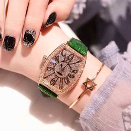 Uhren Armbanduhr Designer Luxus Herren Mechanik Uhr Richa Milles Armbanduhr Licht Damen Marke Mode Strass Weinfass Zifferblatt XGFL