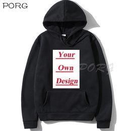 Men's Hoodies Sweatshirts Custom Hoodies Black White Pink Red Grey Navy Blue Hoodie Streetwear Winter Mens Hoodies Unisex Hoodie Polyester Own Pattern 220928