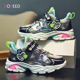 Sneakers Brand Children Casual Shoes Fashion Comfortable Kids For Girls Breathable Mesh Chaussure Enfant 220928
