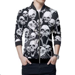 Men's Jackets IFPD 3D Zipper Jacket Men Skull EU Size 3D Full Print Novelty Long Sleeves Coat Fashion Tracksuits Harajuku Streetwear Jacket T220926