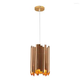 Pendant Lamps Luxury Lustre Gold / Chrome Led E14 Light Plated Stainless Steel Lamp Luminaire Lamparas For Dining Room