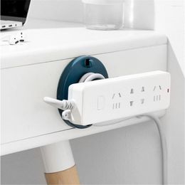 Hooks Cable Organiser Clips Power Outlet Holder Rotatable Wall Mounted Socket Fixer Plastic Strip Support Rack