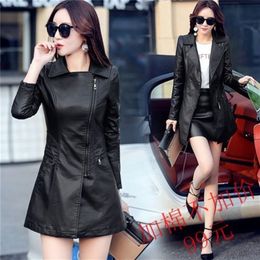 Women's Leather Faux Leather Women s Jacket Faux Leather Jacket Top Coat Spring and Autumn Fashion Wind Veste Femme 220928