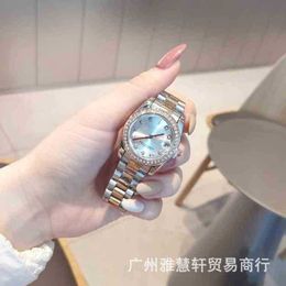 reloj Roley Moissanite Datejust Day-Date designer watch Log diamond inlaid with calendar steel band fashion women's trick