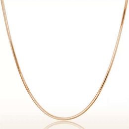 -Женская серебряная цепочка цепочка звена 45 см круглой винтажной свадебной сети змеи Golden Color291s