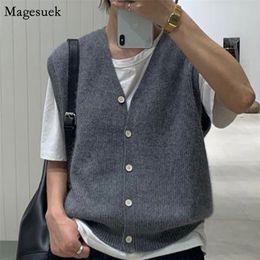 Women's Vests Loose Solid Sleeveless Cashmere Sweater Autumn And Winter Cardigan Vest Women Wool Knitted Woman s 16348 220928