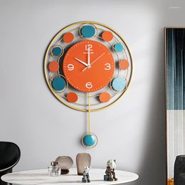 Wall Clocks Modern Creative Metal Iron Hanging Clock Living Room Corridor El Home Decoration Crafts