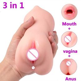 -Sex attraktiv Massageger￤t Muschi Realistisch Silikon Real Jungfrau gef￤lschte erotische M￤nner Vergn￼gen M￤nnliche Masturbator Vagina Spielzeug f￼r