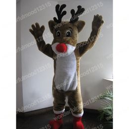 Performance Reindeer Mascot Costumes Carnival Hallowen Gifts Unisex Adults Fancy Party Games Outfit Holiday Celebration Cartoon Character Outfits