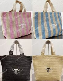 Дизайнерские сумки для покупок сумки для женщин Руководство по плетению солома с большими возможностями пляжные сумки сумочки перекрестные плечи кошелек
