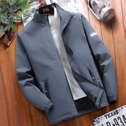 Mens Jackets Causal For Stand Collar Lightweight Jacket Fall Coats Fashion Clothing Thin Streetwear Solid Colour 220928