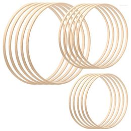 Decorative Figurines Bamboo Floral Hoop 15 Pack 3 Sizes Dream Catcher Wood Circle Ring For Wedding Decor Catchers And Crafts