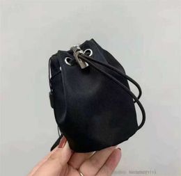 Children Purse Dedigner Luxury Girls black nylon bucket bag kids one shoulder bags mini wallet