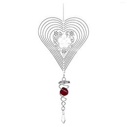 Decorative Figurines Outdoor Fashion Beautiful Metal Crafts Heart-Shaped Wind Chimes Decoration Home Pendant Decorations Accessories