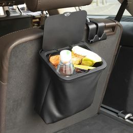 Interior Accessories Multifuntional Foldable Car Garbage Can Waterproof Trash Bin Bag Storage Pocket Organizer Hanging