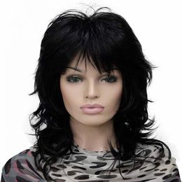 Lydell Long Soft Shaggy Layered Darkest Brown Wig Classic wig