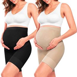 Maternity Intimates Baby Bump Premium Maternity Shapewear High Waisted Mid Thigh Pregnancy Underwear Prevent Chaffing Soft Adominal Support