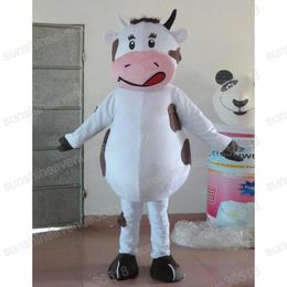 Halloween Cut Cow Mascot Costume Animal theme Carnival Fancy Dress for Men Women Unisex Adults Outfit Fursuit Christmas Birthday Party Dress