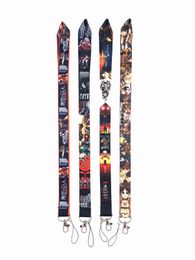 Cell Phone Straps & Charms Wholesale 20pcs Cartoon Anime Japan Attack on Titan lanyard strap Key Chain ID card hang rope Sling Neck Pendant boy girl Gifts #12