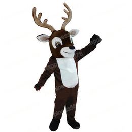 Performance Brown Deer Mascot Costumes Cartoon Elk Character Dress Suits Carnival Adults Size Christmas Birthday Party Halloween Outdoor Outfit Suit