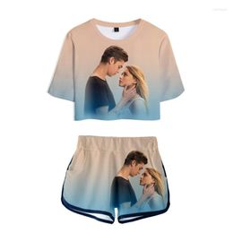 Women's T Shirts Women's T-Shirt After We Collided Clothes 2022 Romantic Movie Female Two Piece Set Short Sleeve Crop Top Shorts Home