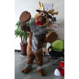 halloween brown deer Mascot Costume Cartoon Character Outfits Suit Adults Size Fancy Dress for Men Women Christmas Carnival Party Outdoor Outfit Advertising Suits