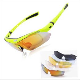 Outdoor Eyewear Wholesale Polarised Cycling Glasses Outdoor Sports Bicycle Sunglasses For Men Women Goggles Eyewear 5 Lens Myopia Frame Green T220926