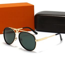Fashion Round Sunglasses Eyewear Sun Verres de créateur Brand Black Metal Cadre Dark Verre Lences For Mens Womens Better Brown Cases 0948 en Solde