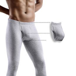 Men's Thermal Underwear Brand Men Long Johns Tight Underwear Men Sexy U Convex Penis Pouch Leggings Gay Comfort Homewear Lounge Pants Thermal Underpants 220927