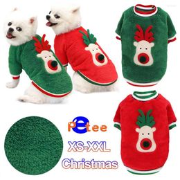 Dog Apparel Dogs Christmas Clothes Winter Warm Soft Fleece Sweater Pet Clothing For Small Puppy Cat Chihuahua Costume Coat XS-XXL