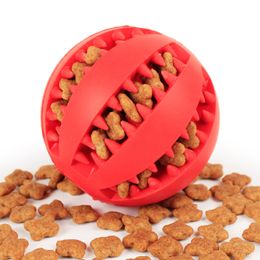 Pet missed food bouncy ball Chews natural rubber feeding ball educational dog toys LK290