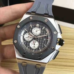 aaa Wristwatches Men Grey Rubber Silver Black Bezel Watch Automatic Mechanical Sapphire Transparent Glass Back Limit Sport 42mm A889