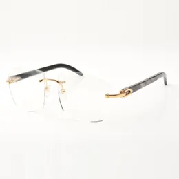 New large frame clear lens 4189706 natural buffalo horn legs suitable for men and women to wear Lens thickness 3mm