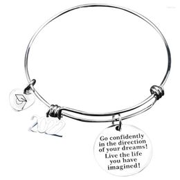 Bangle Infinity Collection 2022 Graduation Charm Bracelet Girls Gift For Graduates Class Of