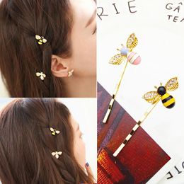 Hair Accessories 1pcs Little Bee Pins Kid Girl Butterfly Clips Woman Girl's Styling Tools Section Claw Clamps Pro Baby
