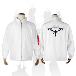 Men's Jackets Anime Tokyo Revengers Cosplay Come Hanemiya Kazutora Walhalla Uniform Coat White Jacket Adult Men Embroidery T220926