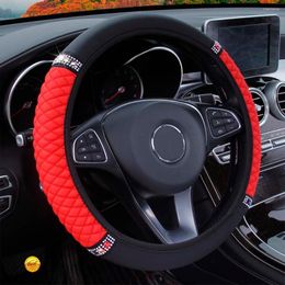 Steering Wheel Covers Bling Crystal Car Cover Easy Install Vehicle Hubs Not Move Pu Leather Steering-Wheel Case For Clio F3 X45