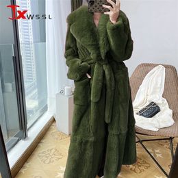 Women's Fur Faux Parka Women Coats Winter Outwear Thick Warm Long Jacket Female Temperament Slim Overcoat 220927