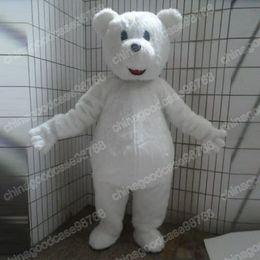 Performance White Bear Mascot Costume Halloween Christmas Fancy Party Dress Cartoon Character Outfit Suit Carnival Unisex Adults Outfit