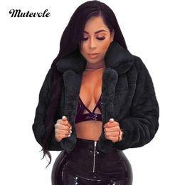 Women's Fur Faux Mutevole Thin Lightweight Fluffy Coats Jackets Women ry Fake Crop Jacket Turn Down Collar Open Front Overcoat 220927