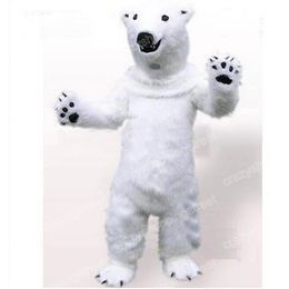 halloween Polar Bear Mascot Costume Cartoon Character Outfits Suit Fancy Dress for Men Women Christmas Carnival Party Outdoor Outfit Advertising Suits