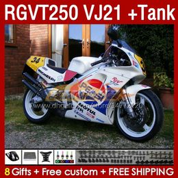 Fairings Kit Suzuki RGV250 SAPC VJ21 RGVT250 RGV-250CC 88 89 gövdeye 159no.0 RGVT-250 RGV-250 Panel RGVT RGV 250 CC 250CC 1988 1989 Kaplama Kiti Fabrika Beyaz