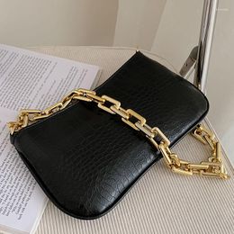 Evening Bags Thick Chain Armpit Shoulder Bag Minimalist Fashion Women Brand Handbags For Small Clutches Vintage Hobos Fres Ship